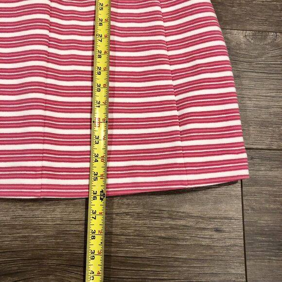 Lilly Pulitzer Dress Small Pink White Stripe Sleeveless Lined V Neck Back Zip - Picture 6 of 12